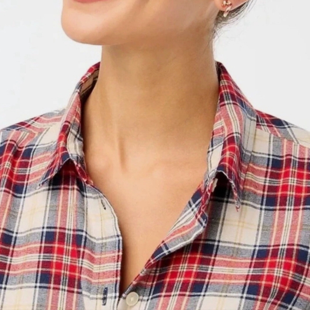J. Crew Women's Small Plaid Classic Button Down
